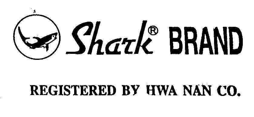 Mẫu nhãn hiệu SHARK BRABD REGISTERED BY HWA NAN CO.