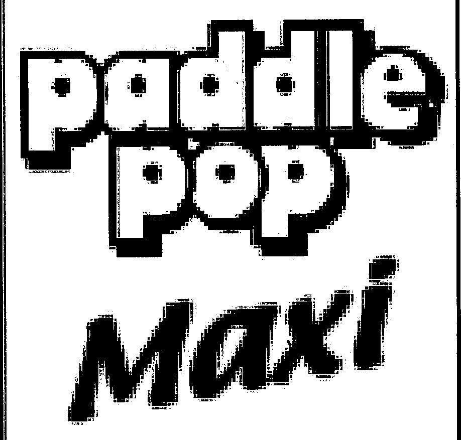 Mẫu nhãn hiệu PADDLE POP MAXI