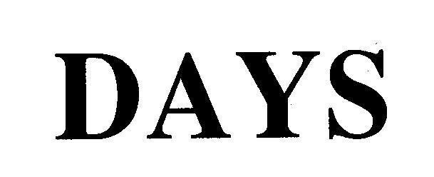 Mẫu nhãn hiệu DAYS