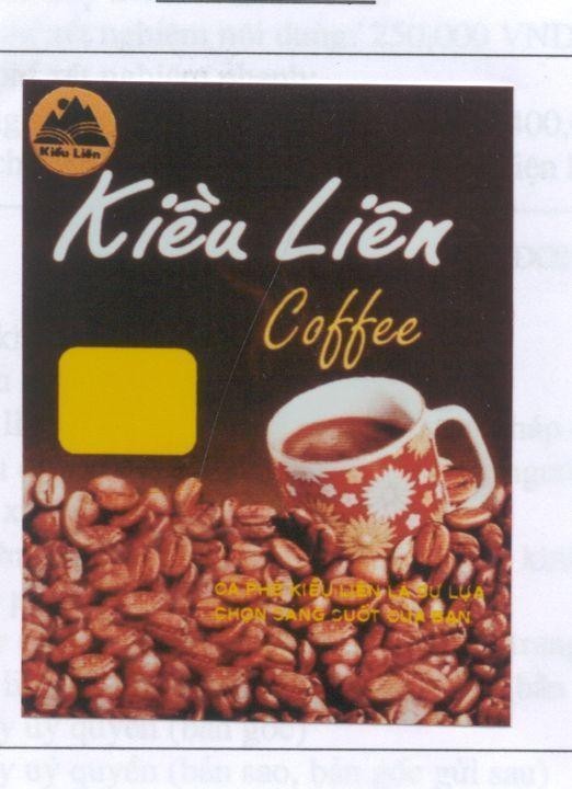 Mẫu nhãn hiệu KIềU LIêN COFFEE