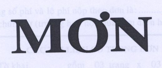 Mẫu nhãn hiệu MơN
