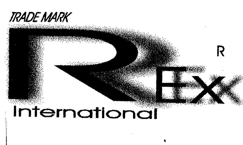 Mẫu nhãn hiệu TRADE MARK REX INTERNATIONAL