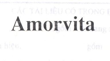 Mẫu nhãn hiệu AMORVITA