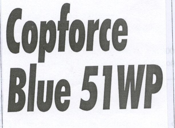 Mẫu nhãn hiệu COPFORCE BLUE 51WP