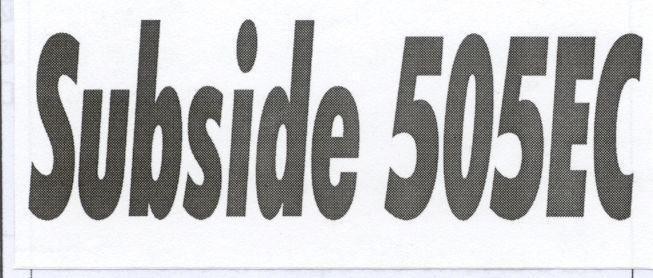 Mẫu nhãn hiệu SUBSIDE 505EC