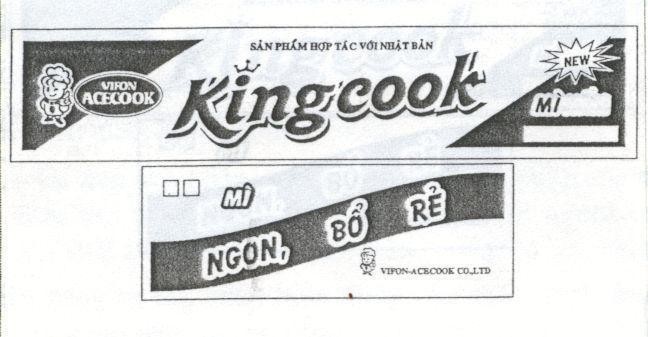 Mẫu nhãn hiệu KINGCOOK VIFON ACECOOK NEW MI NGON BO RE