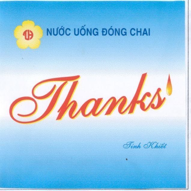 Mẫu nhãn hiệu Nước uống đóng chai THANKS