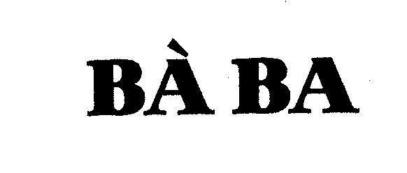 Mẫu nhãn hiệu Bà BA