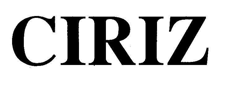 Mẫu nhãn hiệu CIRIZ