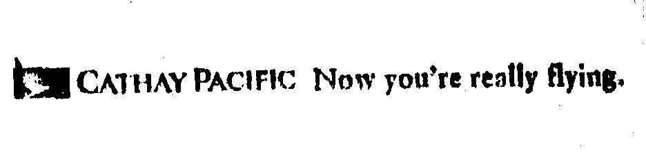 Mẫu nhãn hiệu CATHAY PACIFIC NOW YOU'RE REALLY FLYING