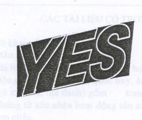 Mẫu nhãn hiệu YES