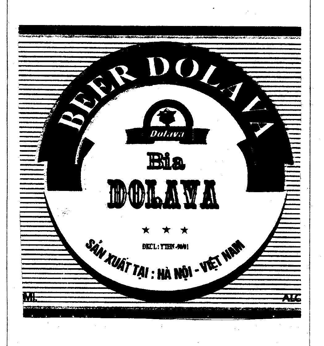 Mẫu nhãn hiệu BEER DOLAVA