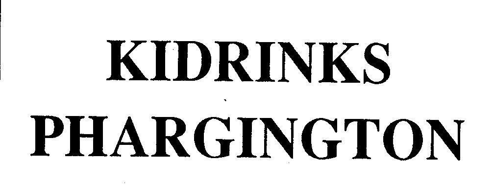 Mẫu nhãn hiệu KIDRINKS PHARGINGTON