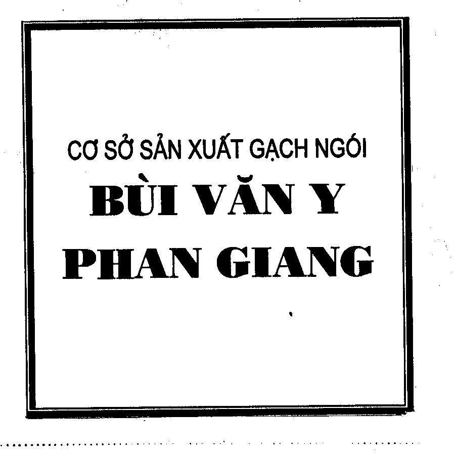 Mẫu nhãn hiệu Cơ Sở Sản Xuất Gạch Ngói Bùi Văn Y PHAN GIANG