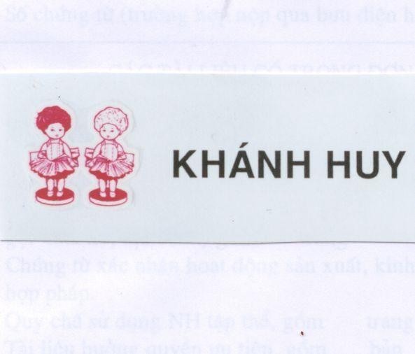 Mẫu nhãn hiệu Khánh Huy