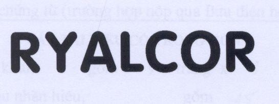 Mẫu nhãn hiệu RYALCOR