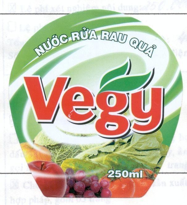 Mẫu nhãn hiệu Nước rửa rau quả VEGY