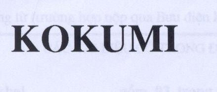 Mẫu nhãn hiệu KOKUMI