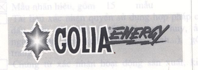 Mẫu nhãn hiệu COLIA ENERGY