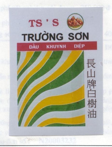 Mẫu nhãn hiệu TS ' S Trường Sơn Dầu Khuynh Diệp