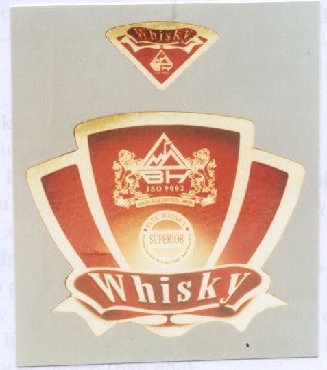 Mẫu nhãn hiệu WHISKY BH ISO 9002 SUPERIOR FINE WHISKY