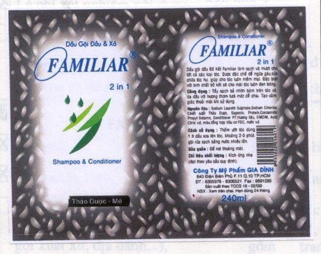 Mẫu nhãn hiệu FAMILIAR