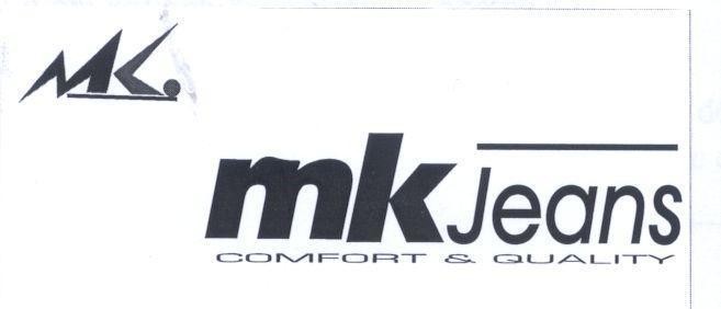 Mẫu nhãn hiệu MK JEANS COMFORT & QUALITY