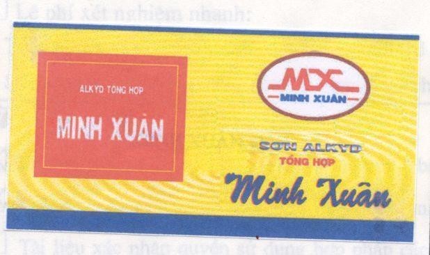 Mẫu nhãn hiệu Minh Xuân MX SON ALKYD TONG HOP