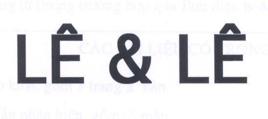 Mẫu nhãn hiệu LÊ & LÊ