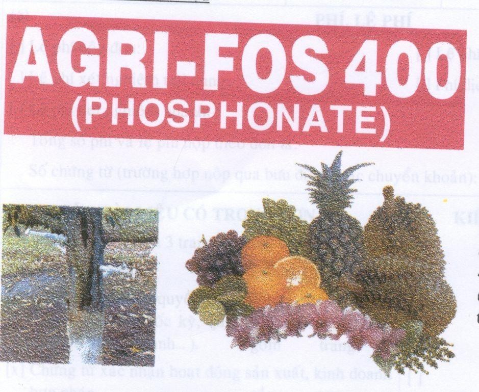 Mẫu nhãn hiệu AGRI-FOS 400 PHOSPHONATE