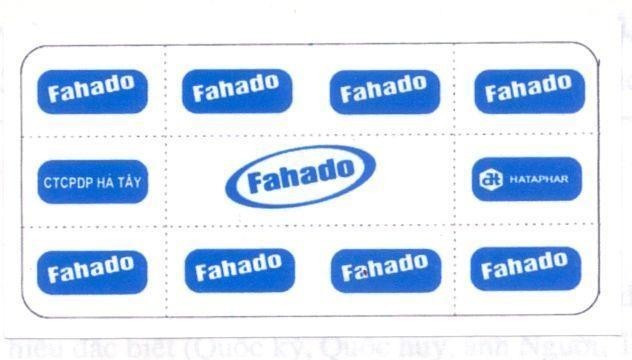 Mẫu nhãn hiệu FAHADO CTCP DP HA TAY DT D T HATAPHAR