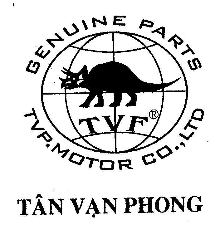Mẫu nhãn hiệu Tân Vạn Phong TVF GENUINE PARTS TVP.MOTOR CO., LTD