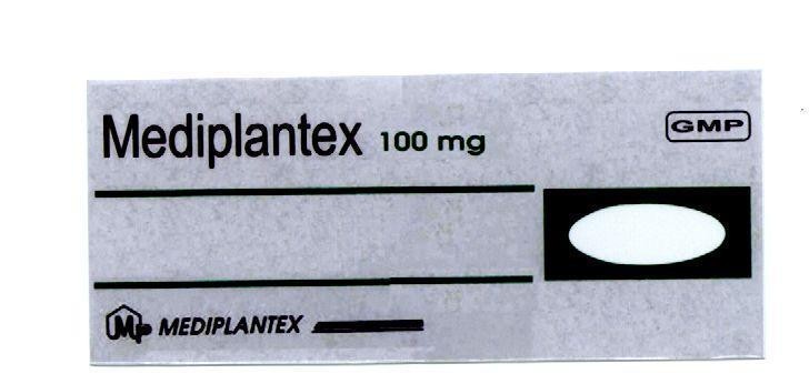 Mẫu nhãn hiệu MP MEDIPLANTEX 100 MG ARTEMISININ GMP
