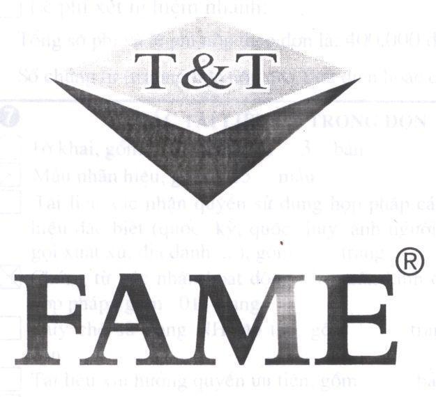 Mẫu nhãn hiệu T & T FAME