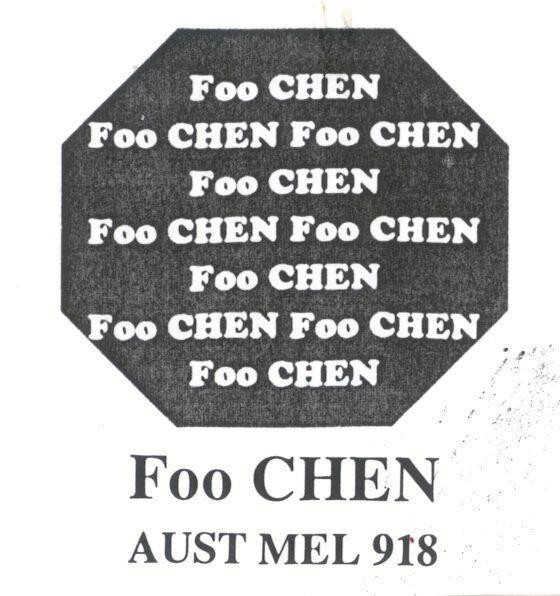 Mẫu nhãn hiệu FOO CHEN AUST MEL 918