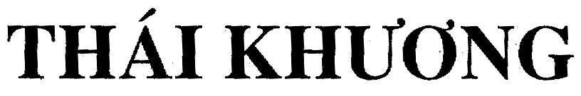 Mẫu nhãn hiệu THáI KHƯƠNG