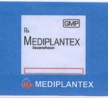 Mẫu nhãn hiệu MEDIPLANTEX RX GMP MP MEDIPLANTEX