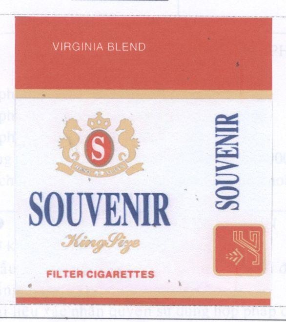 Mẫu nhãn hiệu SOUVENIR S SG VIRGINIA BLEND BEST QUALITY KING SIZE FILTER CIGARETTES
