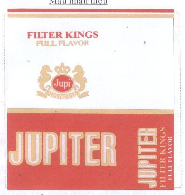 Mẫu nhãn hiệu JUPITER JUPI FILTER KINGS FULL FLAVOR