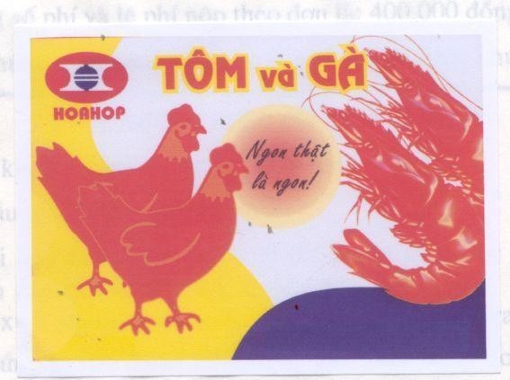 Mẫu nhãn hiệu H HOA HOP Tôm và Cá NGON THAT LA NGON