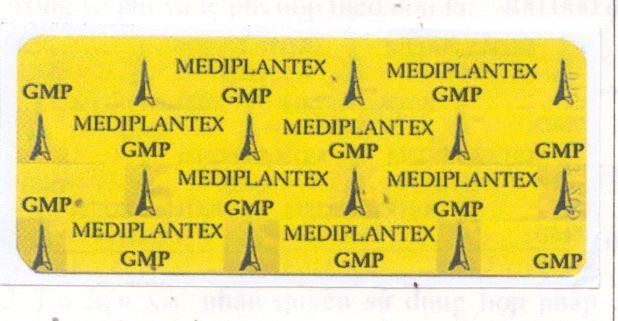 Mẫu nhãn hiệu MEDIPLANTEX GMP