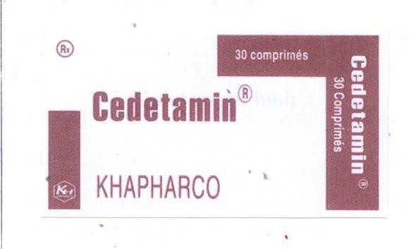 Mẫu nhãn hiệu CEDETAMIN KH KHAPHARCO