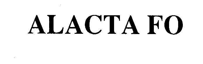 Mẫu nhãn hiệu ALACTA FO