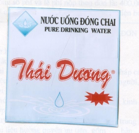 Mẫu nhãn hiệu Thái Dương NUOC UONG DONG CHAI PURE DRINKING WATER