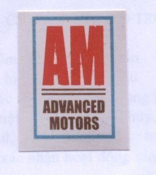 Mẫu nhãn hiệu AM ADVANCED MOTORS