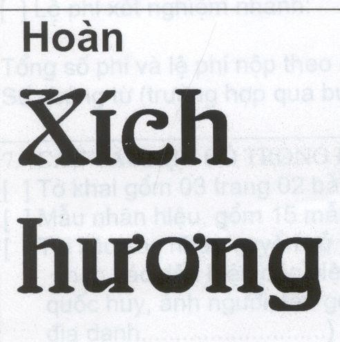 Mẫu nhãn hiệu Hoàn Xích Hương