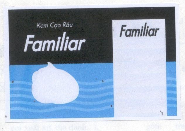 Mẫu nhãn hiệu KEM Cạo Râu FAMILIAR