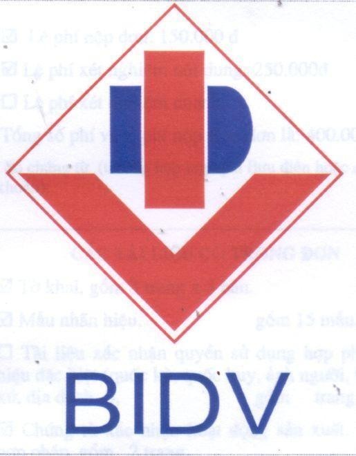 Mẫu nhãn hiệu BIDV VID