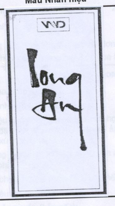 Mẫu nhãn hiệu VND LONG AN