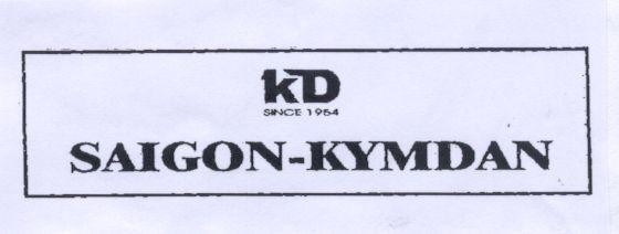 Mẫu nhãn hiệu KD SINCE 1954 SAIGON - KYMDAN